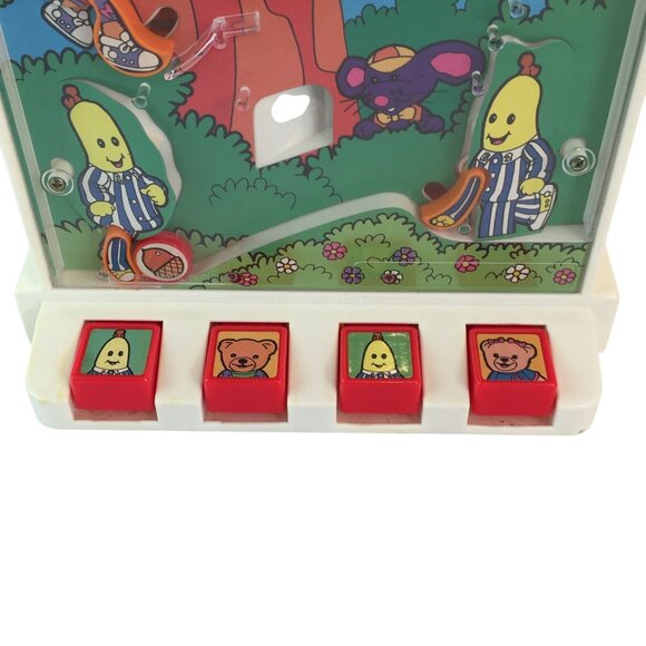 Vintage Bananas in Pajamas Pinball Game Toy Buttons Kick Tree Bears - Picture 6 of 8